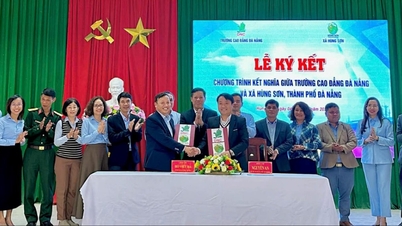 Da Nang College gaat een samenwerkingsverband aan met een zusterschool en doneert meer dan 300 miljoen VND ter ondersteuning van de gemeente Hung Son.
