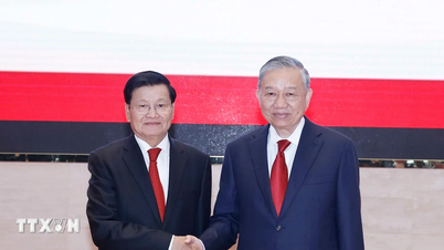 Er werd een grootse ontvangst georganiseerd om secretaris-generaal To Lam en de Vietnamese delegatie te verwelkomen.