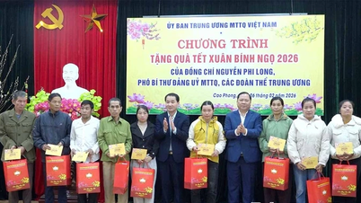 Nguyen Phi Long, a Vietnami Hazafront és a Központi Tömegszervezetek Pártbizottságának titkárhelyettese ellátogatott a Cao Phong községbe, és ajándékokat adott át a Tet lakosainak.