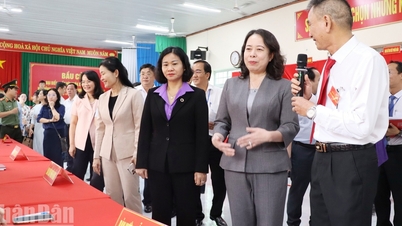 La vice-présidente Vo Thi Anh Xuan inspecte les préparatifs électoraux dans la province de Dong Nai.