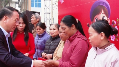 Tran Dinh Canh, a Hanoi Városi Pártbizottság belügyi osztályának vezetője részt vett az Ung Hoa községben a Ló Éve alkalmából szervezett „Komplimentos Tet” programon.