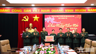 Il generale Do Xuan Tung porge gli auguri di Capodanno al Dipartimento Politico (Dipartimento Politico Generale).