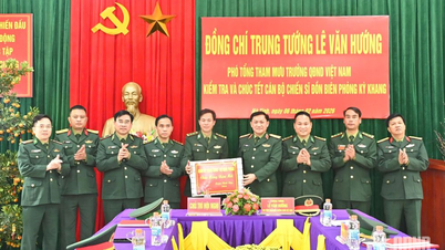 Lieutenant General Le Van Huong visits, inspects, and extends New Year greetings in Ha Tinh.