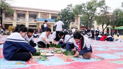 学校で旧正月を体験することで伝統教育を行います。
