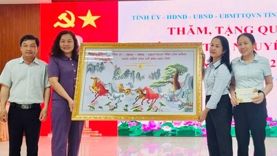 La vice-présidente du Conseil populaire provincial de Lam Dong, Nguyen Thi Thuan Bich, a rendu visite à la commune de Ham Tan et y a offert des cadeaux pour le Têt.