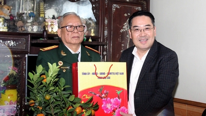 Pengerusi Jawatankuasa Rakyat Wilayah Nguyen Tuan Anh melawat dan menyampaikan hadiah Tet di wad Yen Bai.
