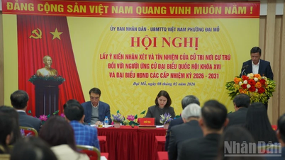Hanoi: Mengumpulkan opini dari para pemilih di distrik Dai Mo mengenai calon anggota Majelis Nasional ke-16.