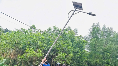 Xây dựng gần 2km thắp sáng đường quê bằng đèn năng lượng mặt trời tại xã Hiệp Đức