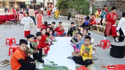 As celebrações tradicionais do Tet (Ano Novo Lunar) são revividas nas escolas.