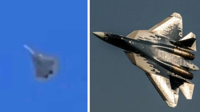 Algerian Air Force's Su-57 fighter jet revealed.