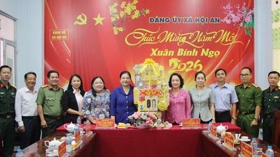 គណៈកម្មាធិការបក្សនៃគណៈកម្មាធិការប្រជាជនខេត្តអានយ៉ាង ផ្ញើសារជូនពរឆ្នាំថ្មីនៅឃុំហូយអាន។