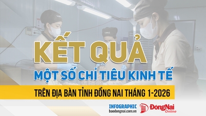 [Infographic] Veel economische indicatoren van de provincie Dong Nai laten vanaf begin 2026 positieve resultaten zien.