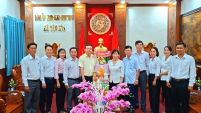 សមមិត្ត ផាន វ៉ាន់ ធឿង ទៅសួរសុខទុក្ខ និងជូនពរឆ្នាំថ្មីដល់ឃុំតឹនហ័រ។
