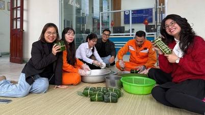 A história dos "soldados de uniforme laranja" em serviço durante o Tet (Ano Novo Lunar).