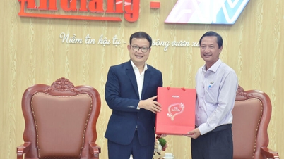 De provinciale krant en radio- en televisieomroep van An Giang ontvingen vele delegaties die op bezoek kwamen om nieuwjaarswensen over te brengen.