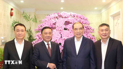លោក ត្រឹន កាំទឺ សមាជិកអចិន្ត្រៃយ៍នៃលេខាធិការដ្ឋានគណៈកម្មាធិការកណ្តាលបក្ស បានថ្លែងអំណរគុណដល់អតីតថ្នាក់ដឹកនាំនៃបក្ស និងរដ្ឋ។
