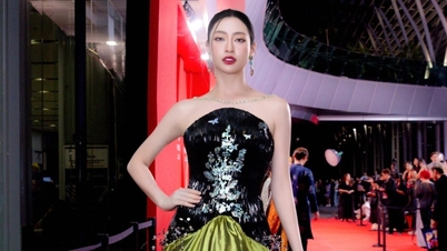 De parelmoeren jurk van Miss Luong Thuy Linh zorgt voor controverse vanwege beschuldigingen van plagiaat.