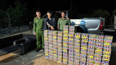 A secret compartment was modified in a pickup truck to transport nearly 200 kilograms of fireworks.