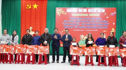 Persatuan Pemuda PTSC Quang Ngai secara aktif melaksanakan kegiatan kesejahteraan sosial dalam rangka menyambut Tahun Baru Imlek 2026 (Tahun Kuda).
