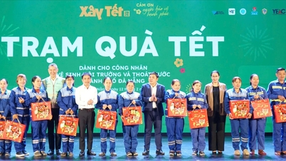 In Da Nang namen 600 vuilnisophalers deel aan het "Tet-bouwprogramma".