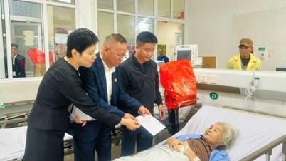 La Asociación Empresarial Gia Lam entrega obsequios del Tet a pacientes gravemente enfermos y pacientes en circunstancias difíciles.