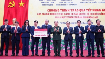 Leden van de Nationale Assemblee uit Ho Chi Minh-stad hebben Tet-geschenken uitgedeeld aan kansarme gezinnen in de gemeente Tay Phuong.