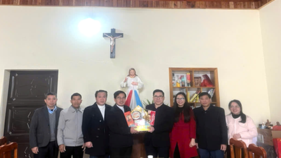 La delegación del Departamento de Propaganda y Movilización de Masas del Comité Provincial del Partido visitó y extendió saludos de Año Nuevo a las parroquias Hung Long y Bo To en la comuna de Phuc Hoa.