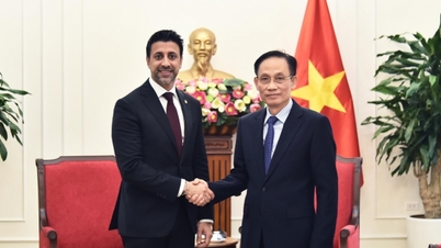 Menteri Luar Negeri Le Hoai Trung menerima Menteri Perdagangan Internasional Kanada Maninder Sidhu.