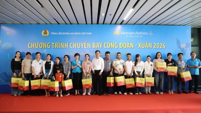 “Chuyến bay Công đoàn - Xuân 2026” đưa hơn 550 đoàn viên, người lao động về quê đón Tết