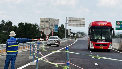 El tráfico en la autopista Quang Ngai-Hoai Nhon ha sido suspendido temporalmente.