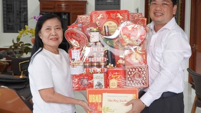 Vice ordförande för An Giangs provinsiella folkkommitté, Le Trung Ho, besöker och framför nyårshälsningar till den tidigare vice ordföranden för An Giangs provinsiella folkkommitté.