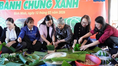 Zöld ragacsos rizssütemény fesztivál Binh Minh községben