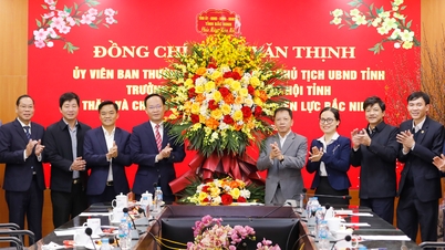 Nestleder i den provinsielle folkekomiteen, Pham Van Thinh, sender et nyttårshilsen til Bac Ninh Power Company.