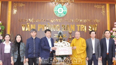 Kamerad Tran Quoc Toan, Wakil Sekretaris Tetap Komite Partai Provinsi dan Ketua Komite Front Persatuan Nasional Vietnam provinsi tersebut, mengunjungi dan menyampaikan ucapan selamat Tahun Baru kepada Dewan Eksekutif Asosiasi Buddha Vietnam provinsi tersebut.