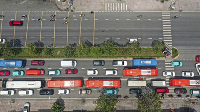 Tvärtemot förväntningarna minskade trafiken vid infarterna till Ho Chi Minh-staden avsevärt efter den sista arbetsdagen.