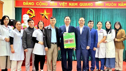 Los líderes del barrio de Cam Duong visitaron y extendieron saludos de Año Nuevo a los funcionarios, médicos y enfermeras de los hospitales de la zona.