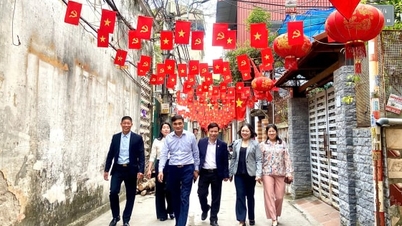 El Comité Permanente del Comité del Partido del Barrio Hoang Liet inspecciona los preparativos para dar la bienvenida al Año Nuevo Lunar.