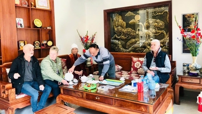 ភ្ញៀវទេសចរបរទេសអបអរសាទរបុណ្យតេតនៅទីក្រុងហៃផុង។