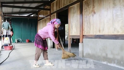 The joy of having a stable home for the poor in the highlands of Lao Cai.