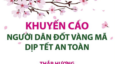 People are advised to burn incense and votive paper safely during Tet.