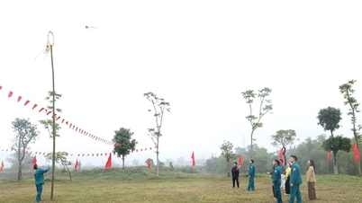 A essência da primavera em An Phu durante a celebração do "Tet Militar-Civil".