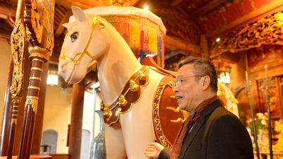 The thousand-year-old temple, named by the king, is dedicated to a white horse and stands in the heart of Hanoi.
