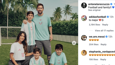 ស៊េរីរូបថតដ៏ពេញនិយមរបស់ Messi អំពី 'បាល់ទាត់ និងគ្រួសារ'