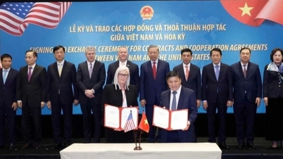 Sekretaris Jenderal menyaksikan upacara penandatanganan perjanjian kerja sama antara Vietnam dan Amerika Serikat.