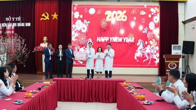 Los líderes de la provincia de Quang Ninh visitan y extienden saludos de Año Nuevo al personal médico del Hospital de Obstetricia y Pediatría.