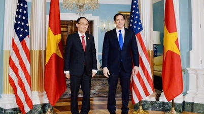 Menteri Luar Negeri Le Hoai Trung mengadakan pembicaraan dengan Menteri Luar Negeri AS Marco Rubio.