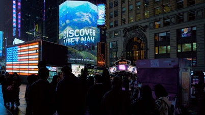 Images du Vietnam à Times Square pendant le Têt (Nouvel An lunaire vietnamien).
