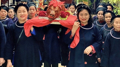 Enjoying the spring festivities and listening to the legend of the divine snake in Lang Son province.