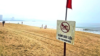 Reddingswerkers redden 10 mensen die door hoge golven werden meegesleurd en dreigden te verdrinken in de zee bij Nha Trang.