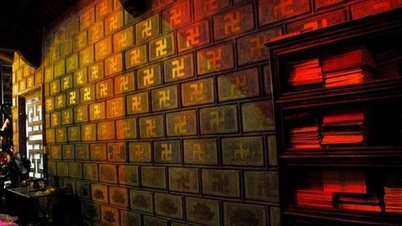 The temple with the most swastika symbols in Vietnam.
